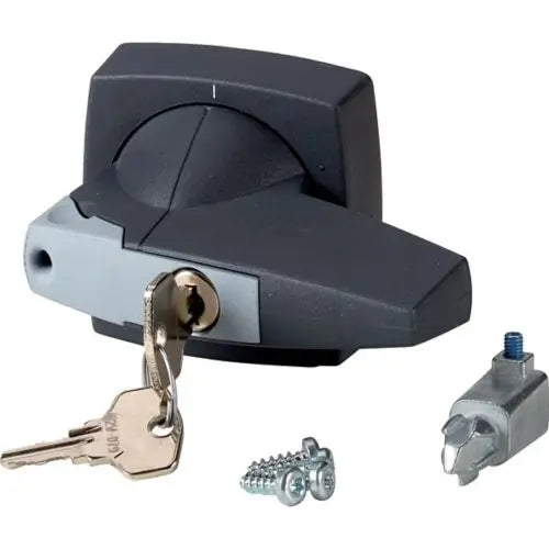 EATON Rotary handle, 6mm, door installation, gray, cylinder lock