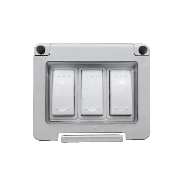 SNOWLITE Outdoor Weatherproof Switch 3 Gang 2 Way  IP55