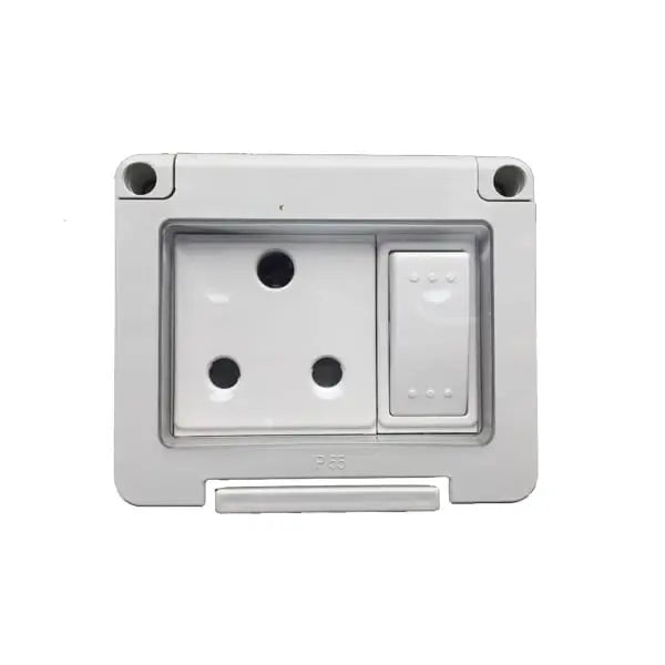 SNOWLITE Outdoor Weatherproof Switched Socket 15A 1 Gang IP55