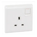 SCHNEIDER 13A 250V 1 Gang Double Pole Switched socket White