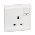 SCHNEIDER 13A 250V 1 Gang Switched Socket with Neon White