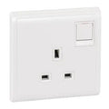 SCHNEIDER 13A 250V 1 Gang Switched Socket White
