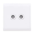 SCHNEIDER 2 Gang TV Socket White