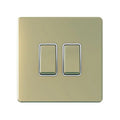 SNOWLITE 10A 2 Gang 2 Way Switch Gold