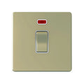 SNOWLITE 20A 1 Gang Double Pole Gold Switch With Neon