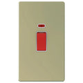 SNOWLITE 45A 1 Gang Double Pole Gold Switch with Neon3X6