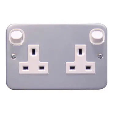 SCHNEIDER 13A 2 Gang 250V Switched Socket
