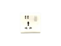 SNOWLITE 13A 1 Gang Switched Multi Function socket with USB