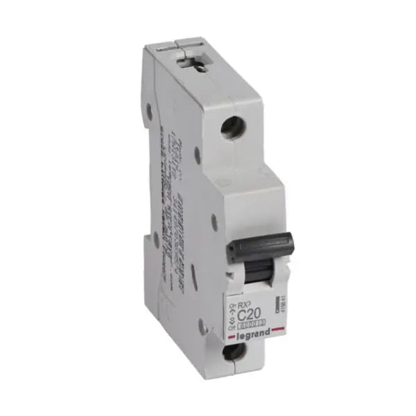 LEGRAND MCB RX 6000 - 1P 230/400V~ 20A - C curve - IP20 - DIN rail mount - halogen-free