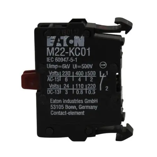 EATON Contact element, 1N/C, , screw connection to use with Emergency Stop Push Button TON