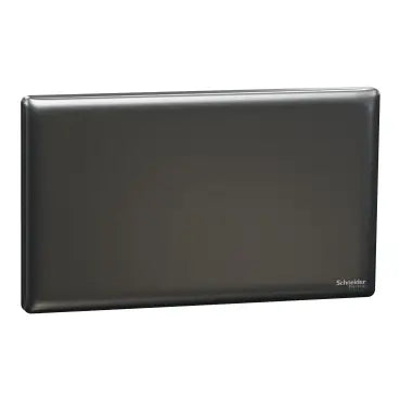 SCHNEIDER 2 Gang Blank Plate Dark Grey
