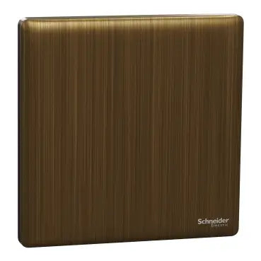 SCHNEIDER 1 Gang Blank Plate Antique Brass