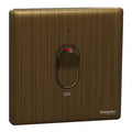 SCHNEIDER 32A 1 Gang DP with LED & Earth Antique Brass