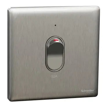 SCHNEIDER 32A 1 Gang DP with LED & Earth Stainless Steel