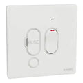 SCHNEIDER 13A 250V Switched Fused Connection Unit with Neon Painted White