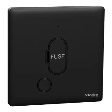 SCHNEIDER 13A 250V Fused Connection Unit with Neon Jet Black