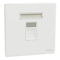 SCHNEIDER 1 Gang Tel Socket Painted White