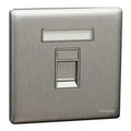 SCHNEIDER 1 Gang Tel Socket Stainless Steel