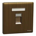 SCHNEIDER 1 Gang wall plate (without module) Antique Brass