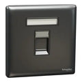 SCHNEIDER 1 Gang wall plate (without module)  Dark Grey