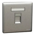 SCHNEIDER 1 Gang wall plate (without module) Stainless Steel