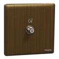 SCHNEIDER SAT Socket , F Type Antique Brass