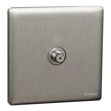 SCHNEIDER SAT Socket , F Type Stainless Steel