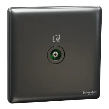 SCHNEIDER 1 Gang TV Socket Dark Grey