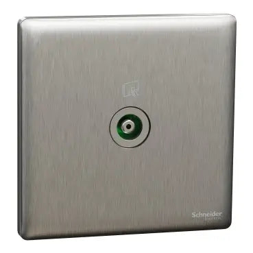 SCHNEIDER 1 Gang TV Socket Stainless Steel
