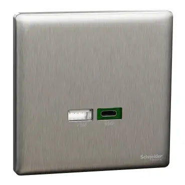SCHNEIDER USB Charger USB A + USB C Stainless Steel