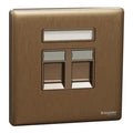 SCHNEIDER 2 Gang wall plate (without module) Dark Bronze