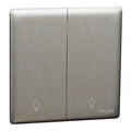 SCHNEIDER 250W 2 Gang dimmer Stainless Steel