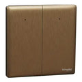SCHNEIDER 16AX/20A 250V 2 Gang 2 Way Switch with LED Light Dark Bronze