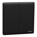 SCHNEIDER 10A 250V 3 Gang Press Switch Jet Black