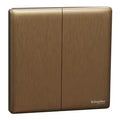 SCHNEIDER 16AX/20A 250V 2 Gang 2 Way Switch Dark Bronze
