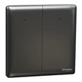SCHNEIDER 16AX/20A 250V 2 Gang 2 Way Switch with LED Light Dark Grey