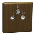 SCHNEIDER SMATV socket Antique Brass