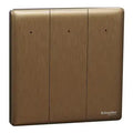 SCHNEIDER 16AX/20A 250V 3 Gang 2 Way Switch with LED Light Dark Bronze
