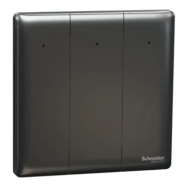 SCHNEIDER 16AX/20A 250V 3 Gang 2 Way Switch with LED Light Dark Grey