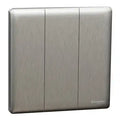 SCHNEIDER 10A 250V 3 Gang Press Switch Stainless Steel