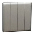 SCHNEIDER 10AX 250V 4 Gang 1 Way Switch Stainless Steel