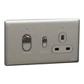 SCHNEIDER 45A Cooker Control Unit Stainless Steel