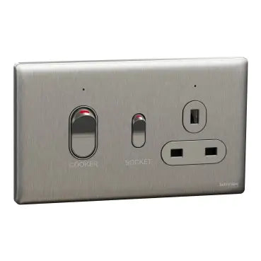 SCHNEIDER 45A Cooker Control Unit Stainless Steel
