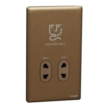 SCHNEIDER Shaver Socket 115/240V Dark Bronze