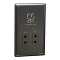 SCHNEIDER Shaver Socket 115/240V Dark Grey