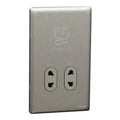 SCHNEIDER Shaver Socket 115/240V Stainless Steel