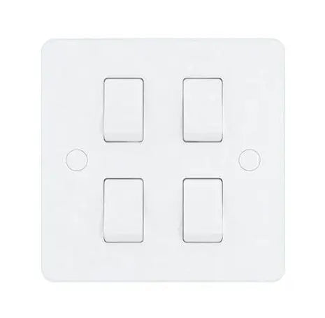 SNOWLITE 10A Switch 4 Gang 1 Way