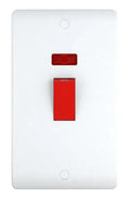 SNOWLITE 45A 1 Gang Double Pole Switch with Neon(3X6)