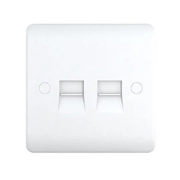 SNOWLITE 2 Gang Data Socket RJ45 Cat6