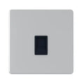 SNOWLITE Data Socket with Shutter 1 Way RJ 45 Silver
